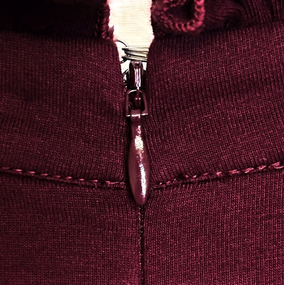 Eshakti Burgundy Embellished Cotton Knit Owl Dress W/ Pockets Size XL / 1X - Picture 6 of 12